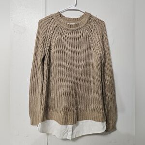 BB Dakota Tan Crew Neck Sweater